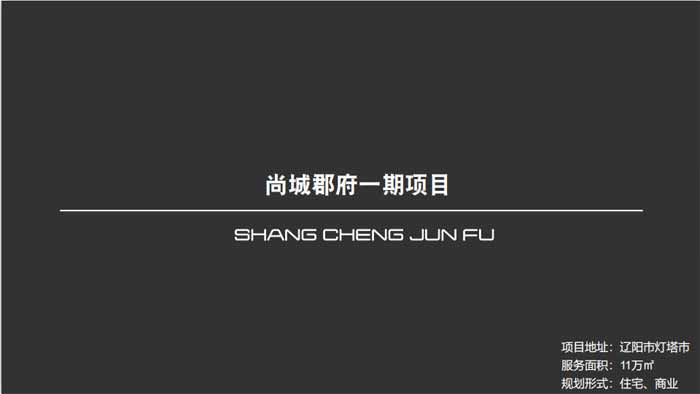 尚城郡府一期項目遼陽市燈塔市11萬㎡設計案例